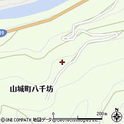 徳島県三好市山城町八千坊221周辺の地図
