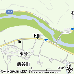 徳島県徳島市飯谷町下里周辺の地図