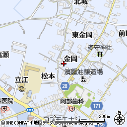 徳島県小松島市立江町金岡周辺の地図