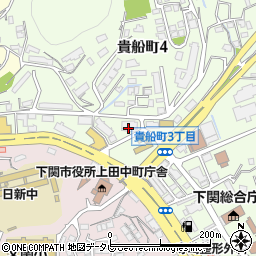 創価学会下関平和会館周辺の地図