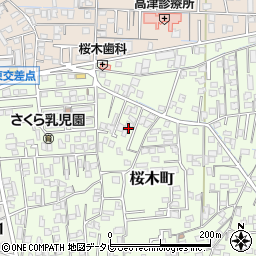 愛媛県新居浜市桜木町12周辺の地図