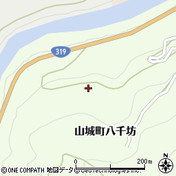 徳島県三好市山城町八千坊133周辺の地図