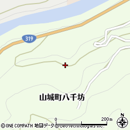 徳島県三好市山城町八千坊126周辺の地図