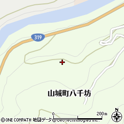 徳島県三好市山城町八千坊132周辺の地図