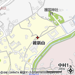 山口県宇部市小串維新山周辺の地図