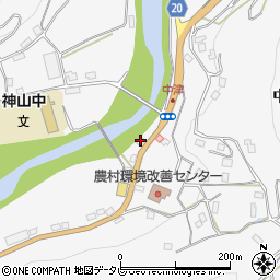徳島新聞　神山専売所周辺の地図