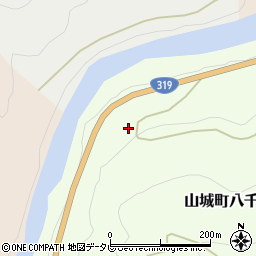 徳島県三好市山城町八千坊75周辺の地図