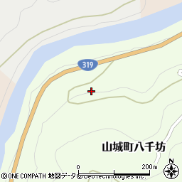 徳島県三好市山城町八千坊73周辺の地図