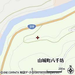 徳島県三好市山城町八千坊119周辺の地図