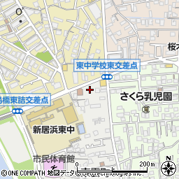 朝日新聞　新居浜東部本店近藤新聞舗周辺の地図