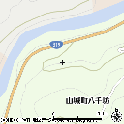 徳島県三好市山城町八千坊118周辺の地図