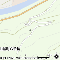 徳島県三好市山城町八千坊320周辺の地図