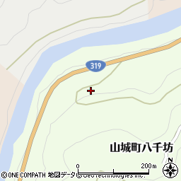 徳島県三好市山城町八千坊74周辺の地図