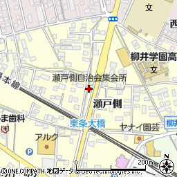瀬戸側自治会集会所周辺の地図