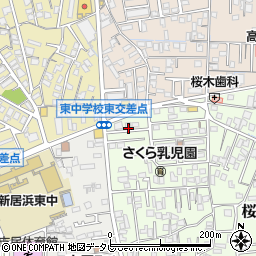 愛媛県新居浜市桜木町17周辺の地図
