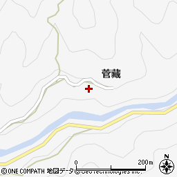 徳島県美馬市木屋平菅藏周辺の地図