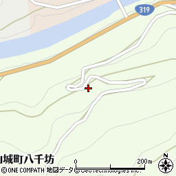 徳島県三好市山城町八千坊211周辺の地図