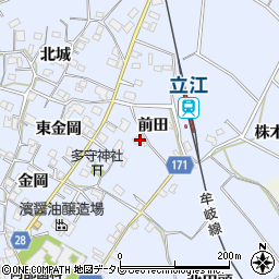 徳島県小松島市立江町前田周辺の地図