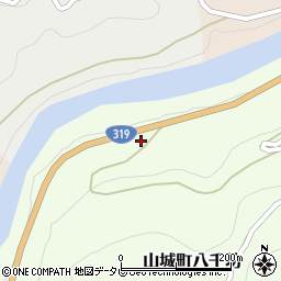 徳島県三好市山城町八千坊113周辺の地図