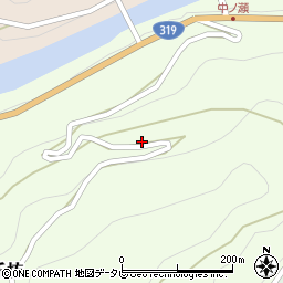 徳島県三好市山城町八千坊327周辺の地図