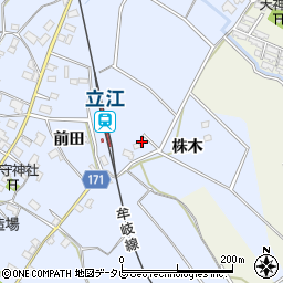 徳島県小松島市立江町株木周辺の地図