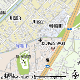 川添自治会館周辺の地図