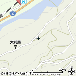 徳島県三好市池田町大利込周辺の地図