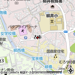 山口県柳井市柳井古市周辺の地図