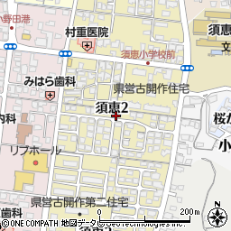 山口県山陽小野田市須恵周辺の地図