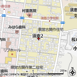 山口県山陽小野田市須恵周辺の地図