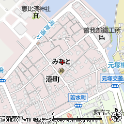 愛媛県新居浜市港町周辺の地図
