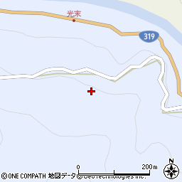 徳島県三好市山城町茂地592周辺の地図
