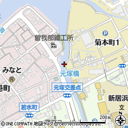 元塚橋周辺の地図