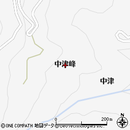 徳島県徳島市多家良町中津峰周辺の地図