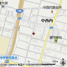 愛媛県松山市中西内402周辺の地図