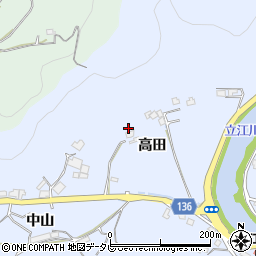 徳島県小松島市立江町高田周辺の地図