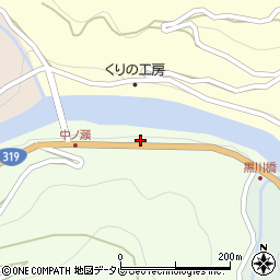 徳島県三好市山城町八千坊363周辺の地図