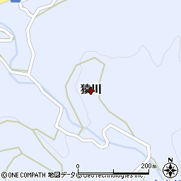愛媛県松山市猿川周辺の地図