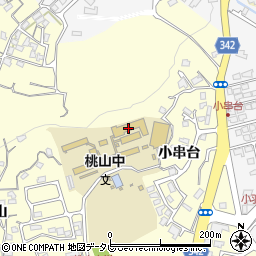 宇部市立桃山中学校周辺の地図