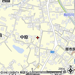 山口県宇部市東須恵中原周辺の地図