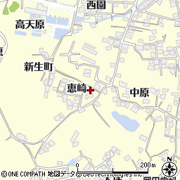 山口県宇部市東須恵恵崎2822周辺の地図