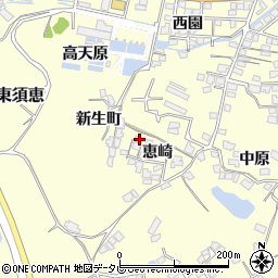 山口県宇部市東須恵恵崎2820-1周辺の地図