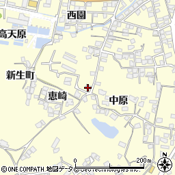 山口県宇部市東須恵恵崎周辺の地図