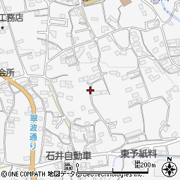 愛媛県四国中央市中曽根町周辺の地図
