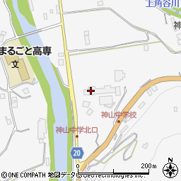 神山町役場　学校給食センター周辺の地図