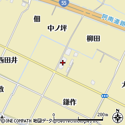 徳島県小松島市坂野町柳田84周辺の地図