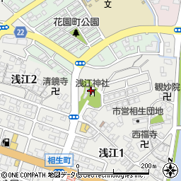 浅江神社周辺の地図