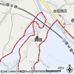 山口県光市三輪潤田周辺の地図