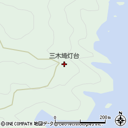 三木埼灯台周辺の地図