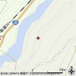 徳島県三好市池田町大利青石周辺の地図